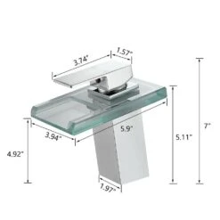 Single Handle Single Hole Bathroom Faucet With Deckplate Led Glass Faucet In Brushed Nickel -Tahanbath brushed nickel single hole bathroom faucets x xy 240 11n led us fa 1000