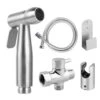 Single Bidet Faucet With Handle In Brushed Nickel