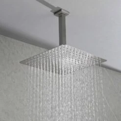 1-Spray 10 In. Rain Dual Shower Head Dual Rain Systems 2.5 GPM Wall Mounted Shower In Brushed Nickel 12 1-Spray 10 In. Rain Dual Shower Head Dual Rain Systems 2.5 GPM Wall Mounted Shower In Brushed Nickel -Tahanbath brushed nickel tahanbath dual shower heads y w2287 141067 44 1000