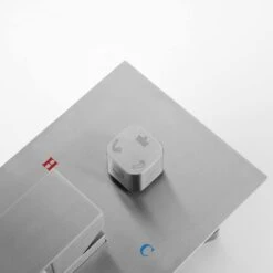 1-Spray 10 In. Dual Rain Shower Head Systems 2.5 GPM Wall Mounted Shower In Brushed Nickel -Tahanbath brushed nickel tahanbath dual shower heads y w2287 141160 1f 1000