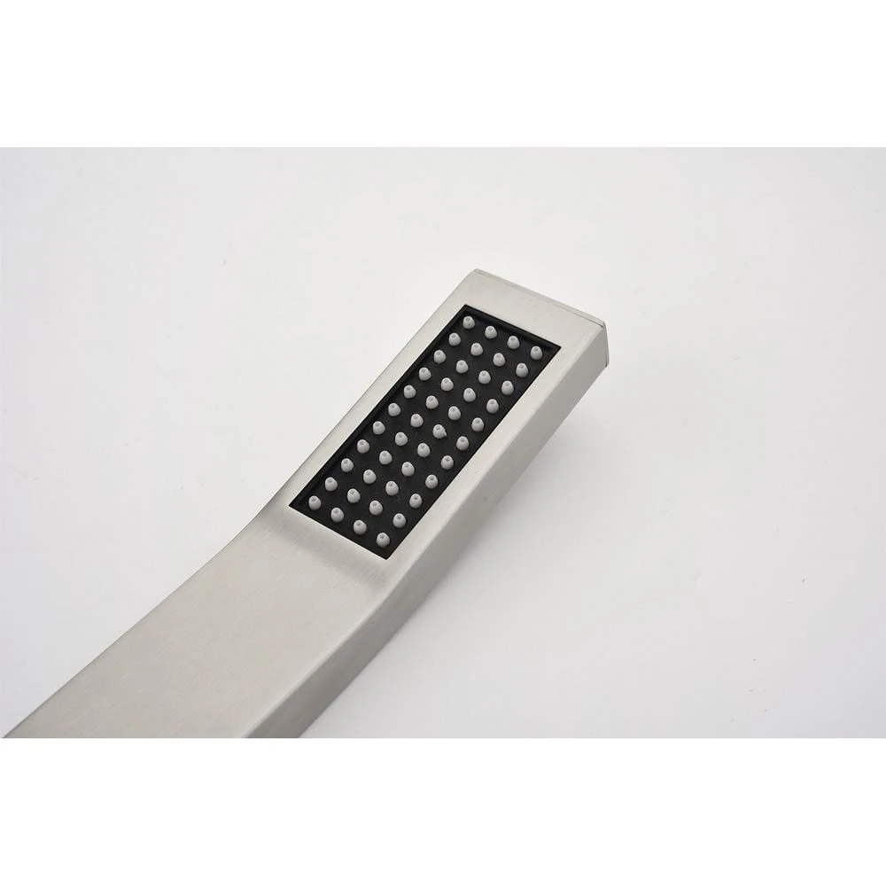 1-Spray 16 In. Dual Rain Shower Head Systems Wall Mounted Shower 2.5 GPM In Brushed Nickel 4 1-Spray 16 In. Dual Rain Shower Head Systems Wall Mounted Shower 2.5 GPM In Brushed Nickel - Image 4