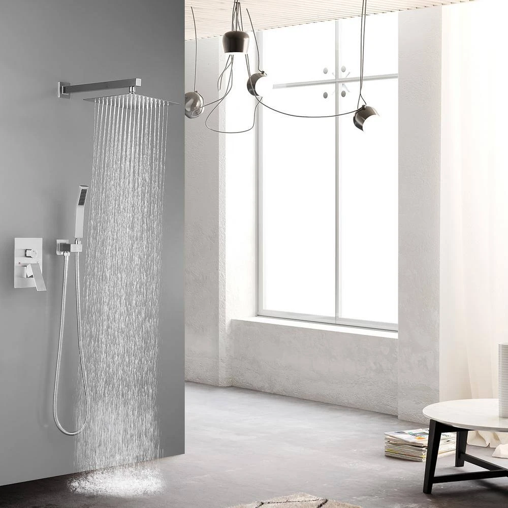 1-Spray Patterns Shower Head With Dual Wall Mount 1.5 GPM In Brushed Nickel 6 1-Spray Patterns Shower Head With Dual Wall Mount 1.5 GPM In Brushed Nickel - Image 6