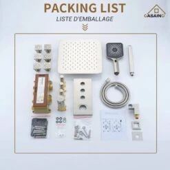 3-Spray 1.8 GPM High Pressure Wall Mount Dual Shower Head/Handheld Shower Combo In Brushed Nickel -Tahanbath brushed nickel tahanbath dual shower heads z 102009bv 1 31 1000