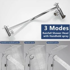 7-spray Dual Shower Head And Handheld Shower Head In Brushed Nickel -Tahanbath brushed nickel tahanbath dual shower heads z hs281 66c 1f 1000