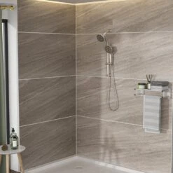 8-spray Dual 4.7 In. Wall Mount 1.8 GPM Shower Head And Handheld Shower Head In Brushed Nickel -Tahanbath brushed nickel tahanbath dual shower heads z w124361937 76 1000