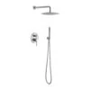 Wall Mounted Shower Dual Faucet Set For Bathroom With High Pressure 2-GPM 10 In. Stainless Steel Rain Shower Head