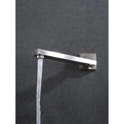 2-Spray 2 GPM Rectangle Ceiling Mounted Dual Shower System Combo Set With 16 In Shower Head In Brushed Nickel 13 2-Spray 2 GPM Rectangle Ceiling Mounted Dual Shower System Combo Set With 16 In Shower Head In Brushed Nickel -Tahanbath brushed nickel tahanbath dual shower heads z w2287p182592 76 1000