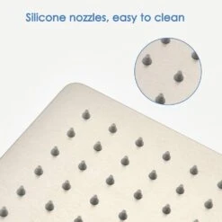 1-Spray Patterns With 2.5 GPM 12 In Wall Mount Rain Fixed Shower Head In Brushed Nickel -Tahanbath brushed nickel tahanbath fixed shower heads z w121964379 44 1000