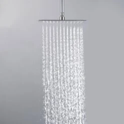 1-Spray Patterns With 2.5 GPM 12 In Wall Mount Rain Fixed Shower Head In Brushed Nickel -Tahanbath brushed nickel tahanbath fixed shower heads z w121964379 4f 1000