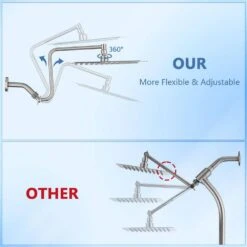 1-Spray Patterns With 2 GPM 12 In. Wall Mount Rain Fixed Shower Head In Brushed Nickel -Tahanbath brushed nickel tahanbath fixed shower heads z w1219p294044 44 1000