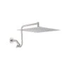 1-Spray Patterns With 2 GPM 12 In. Wall Mount Rain Fixed Shower Head In Brushed Nickel