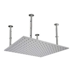 1-Spray Patterns 1.8GPM 19.68 In. Ceiling Mount Fixed Shower Head In Brushed Nickel