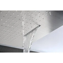 3-Spray Patterns With 0 In. 1.6 GPM In Ceiling Mount Fixed Shower Head In Brushed Nickel -Tahanbath brushed nickel tahanbath fixed shower heads z w1272 110218 44 1000