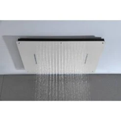 3-Spray Patterns With 0 In. 1.6 GPM In Ceiling Mount Fixed Shower Head In Brushed Nickel -Tahanbath brushed nickel tahanbath fixed shower heads z w1272 110218 fa 1000