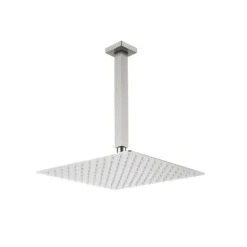 1-Spray Patterns With 2.5 GPM 0 In Ceiling Mount Rain Fixed Shower Head In Brushed Nickel