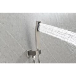 2-Spray Patterns With 0 In. 2.5 Gpm In Wall Mount Fixed Shower Head In Brushed Nickel -Tahanbath brushed nickel tahanbath fixed shower heads z w1272 64824 76 1000