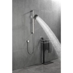 3-Spray Patters Wall Mount Handheld Shower Head 1.8 GPM In Brushed Nickel 69 In. Hose -Tahanbath brushed nickel tahanbath handheld shower heads z w1272 101889 31 1000
