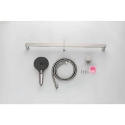 3-Spray Patters Wall Mount Handheld Shower Head 1.8 GPM In Brushed Nickel 69 In. Hose -Tahanbath brushed nickel tahanbath handheld shower heads z w1272 101889 fa 1000