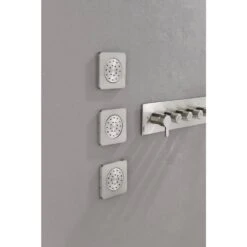 3-Spray Wall Mounted Handheld Shower Head 0 In.2.5 GPM In Brushed Nickel -Tahanbath brushed nickel tahanbath handheld shower heads z w1272 63351 4f 1000