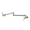 Double Handles Wall Mounted Pot Filler In Brushed Nickel