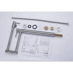 Freestanding Pot Filler Faucet With Extension Shank In Brushed Nickel -Tahanbath brushed nickel tahanbath pot fillers y w928 104109 4f 1000