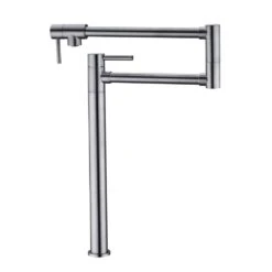 Freestanding Pot Filler Faucet With Extension Shank In Brushed Nickel