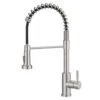 Kitchen Faucet With Pull Down Sprayer Brushed Nickel Stainless Steel Single Handle Pull Out Spring Sink Faucets