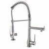 Brushed Nickel 22.8 In. H Pull Down Sprayer Kitchen Faucet With 360 ° Spout Swivel