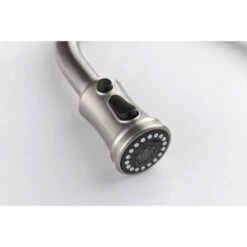 16.7 In. Single Handle Pull Out Kitchen Faucet In Brushed Nickel 360° Spout Swivel 15 16.7 In. Single Handle Pull Out Kitchen Faucet In Brushed Nickel 360° Spout Swivel -Tahanbath brushed nickel tahanbath pull down kitchen faucets z w2287141941 76 1000