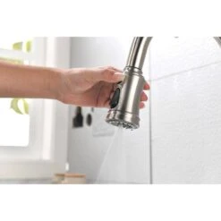 16.7 In. Single Handle Pull Out Kitchen Faucet In Brushed Nickel 360° Spout Swivel 10 16.7 In. Single Handle Pull Out Kitchen Faucet In Brushed Nickel 360° Spout Swivel -Tahanbath brushed nickel tahanbath pull down kitchen faucets z w2287141941 c3 1000