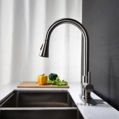 Kitchen Faucet With Pull Out Spraye In Brushed Nickel -Tahanbath brushed nickel tahanbath pull out kitchen faucets y w92850211 44 1000