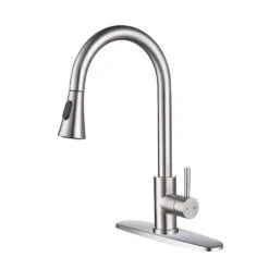 Kitchen Faucet With Pull Out Spraye In Brushed Nickel
