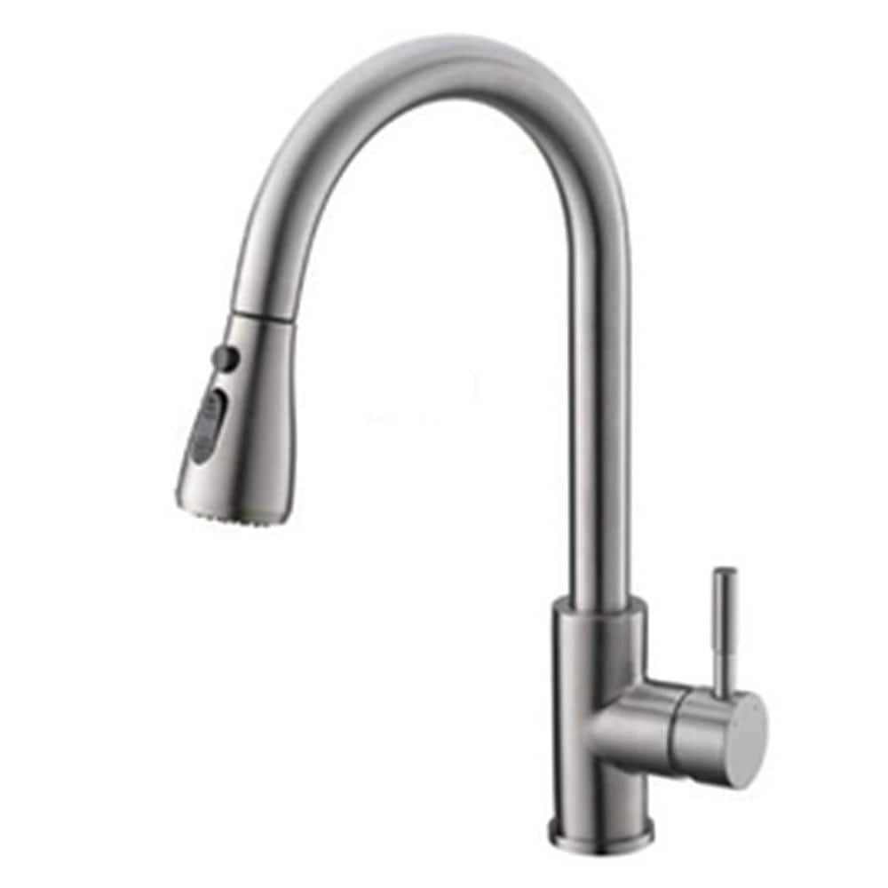 Touch-on Kitchen Faucet With Pull Out Sprayer Single Handle With 2-Way Pull Out Sprayer, Brushed Nicke 1 Touch-on Kitchen Faucet With Pull Out Sprayer Single Handle With 2-Way Pull Out Sprayer, Brushed Nicke