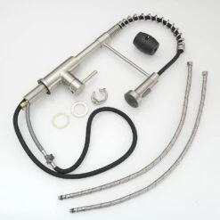 Single Handle Pull Out Sprayer Kitchen Faucet In -Tahanbath brushed nickel tahanbath pull out kitchen faucets z1325 33n 44 1000