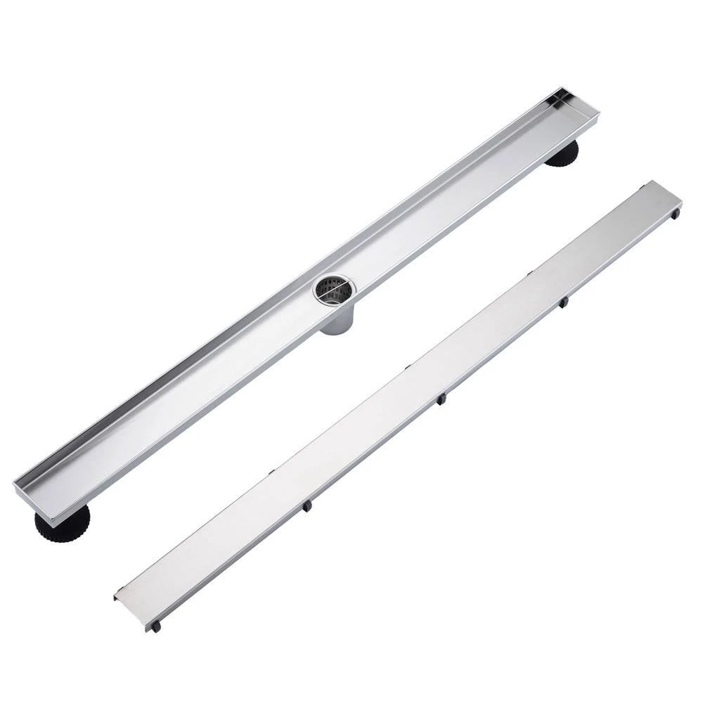 2.75 In W X 36 In D Stainless Steel Decorative Drain Cover With Brushed Nickel 1 2.75 In W X 36 In D Stainless Steel Decorative Drain Cover With Brushed Nickel