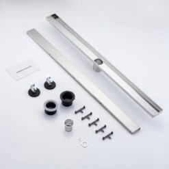 2.75 In W X 36 In D Stainless Steel Decorative Drain Cover With Brushed Nickel 15 2.75 In W X 36 In D Stainless Steel Decorative Drain Cover With Brushed Nickel -Tahanbath brushed nickel tahanbath shower drains q pzz 7001bn 36 fa 1000