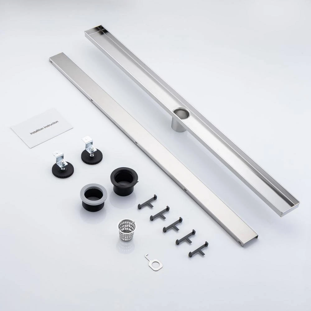 2.75 In W X 36 In D Stainless Steel Decorative Drain Cover With Brushed Nickel 7 2.75 In W X 36 In D Stainless Steel Decorative Drain Cover With Brushed Nickel - Image 7