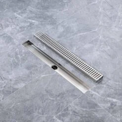 2.75 In. W X 24 In. D Grid Shower Drain Stainless Steel Decorative Drain Cover With Brushed Nickel 19 2.75 In. W X 24 In. D Grid Shower Drain Stainless Steel Decorative Drain Cover With Brushed Nickel -Tahanbath brushed nickel tahanbath shower drains q pzz 7002bn 24 31 1000