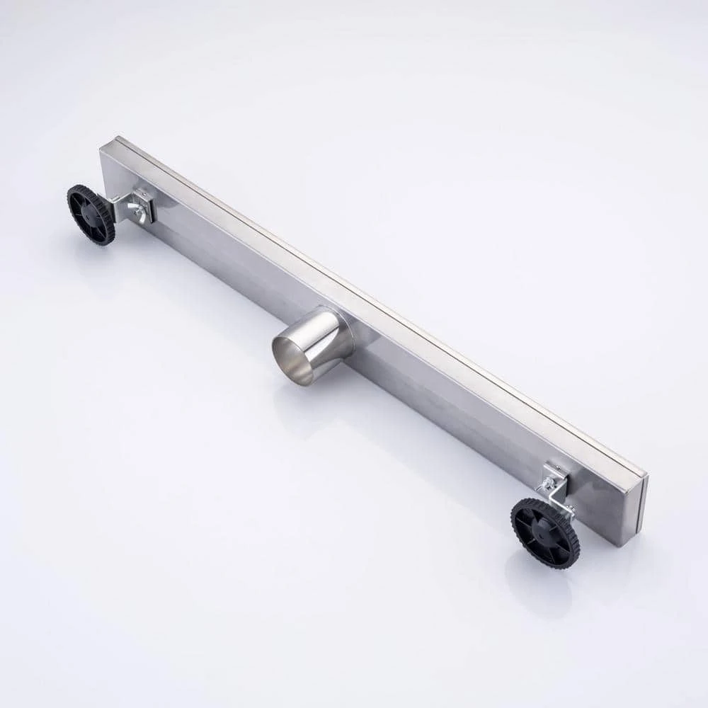 2.75 In. W X 24 In. D Grid Shower Drain Stainless Steel Decorative Drain Cover With Brushed Nickel 5 2.75 In. W X 24 In. D Grid Shower Drain Stainless Steel Decorative Drain Cover With Brushed Nickel - Image 5