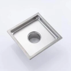 6 In W X 6 In D Stainless Steel Decorative Drain Cover With Brushed Nickel -Tahanbath brushed nickel tahanbath shower drains q pzz 7003bn 6 1f 1000