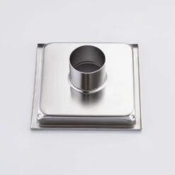 6 In W X 6 In D Stainless Steel Decorative Drain Cover With Brushed Nickel -Tahanbath brushed nickel tahanbath shower drains q pzz 7003bn 6 66 1000