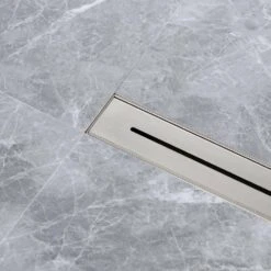 2.75 In. W X 28 In. D Stainless Steel Decorative Drain Cover With Brushed Nickel -Tahanbath brushed nickel tahanbath shower drains q pzz 7006bn 28 31 1000