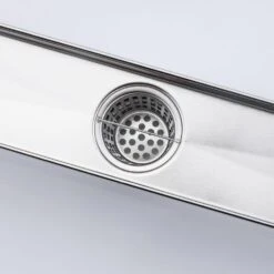 2.75 In. W X 28 In. D Stainless Steel Decorative Drain Cover With Brushed Nickel -Tahanbath brushed nickel tahanbath shower drains q pzz 7006bn 28 fa 1000