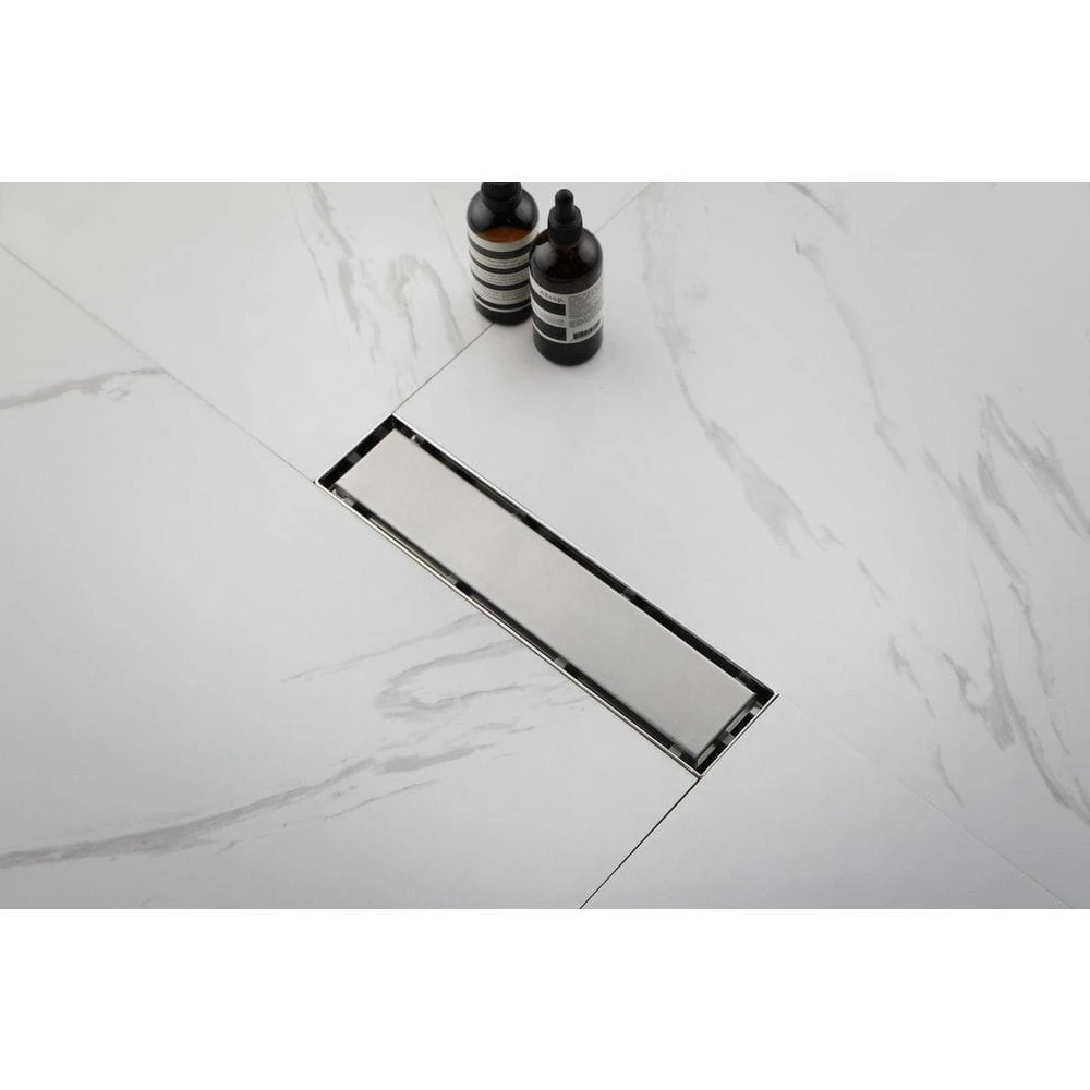 12 In. Linear Shower Drain With Removable Cover, 304-Stainless Shower Drain Included Hair Strainer And Leveling Feet 6 12 In. Linear Shower Drain With Removable Cover, 304-Stainless Shower Drain Included Hair Strainer And Leveling Feet - Image 6