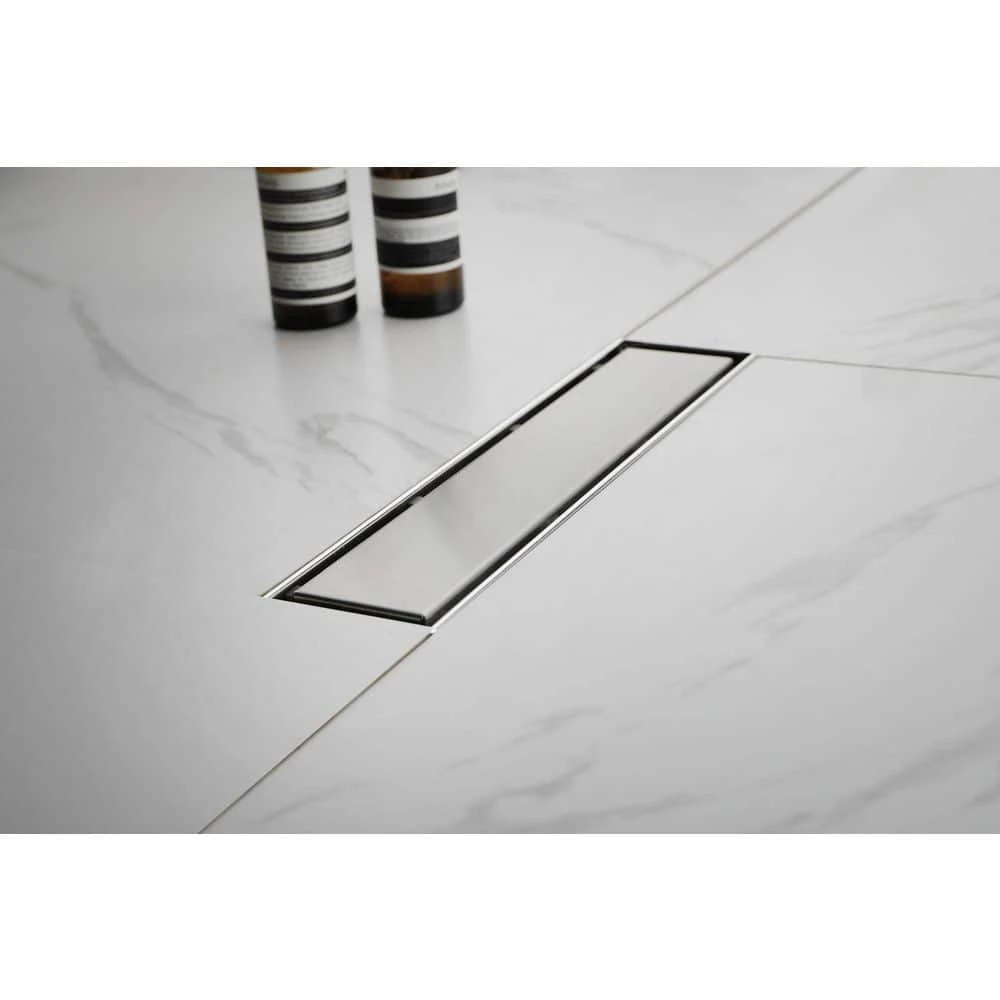 12 In. Linear Shower Drain With Removable Cover, 304-Stainless Shower Drain Included Hair Strainer And Leveling Feet 3 12 In. Linear Shower Drain With Removable Cover, 304-Stainless Shower Drain Included Hair Strainer And Leveling Feet - Image 3