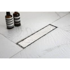12 In. Linear Shower Drain With Removable Cover, 304-Stainless Shower Drain Included Hair Strainer And Leveling Feet 13 12 In. Linear Shower Drain With Removable Cover, 304-Stainless Shower Drain Included Hair Strainer And Leveling Feet -Tahanbath brushed nickel tahanbath shower drains z d0102h7vhmp c3 1000