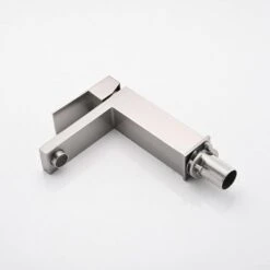 Bathroom Faucet Single Hole, Single Handle Stainless Steel Faucet For Bathroom Sink In Brushed Nickel -Tahanbath brushed nickel tahanbath single hole bathroom faucets w1224p195900 76 1000