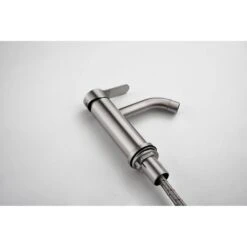 Single Handle Bathroom Sink Faucet In Brushed Nickel -Tahanbath brushed nickel tahanbath single hole bathroom faucets y w2287 143048 1f 1000