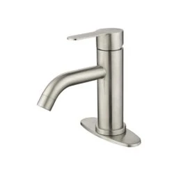 Single Handle Bathroom Sink Faucet In Brushed Nickel