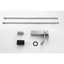 Waterfall Spout Single Handle Bathroom Sink Faucet In Brushed Nickel -Tahanbath brushed nickel tahanbath single hole bathroom faucets y w2287 p154571 44 1000